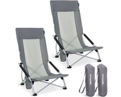 TRVLMORE Strandstoelen Hoog (Set van 2)