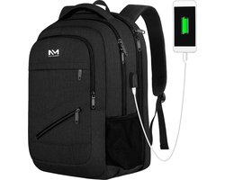 Navy Madden Rugzak met USB Oplaadpoort