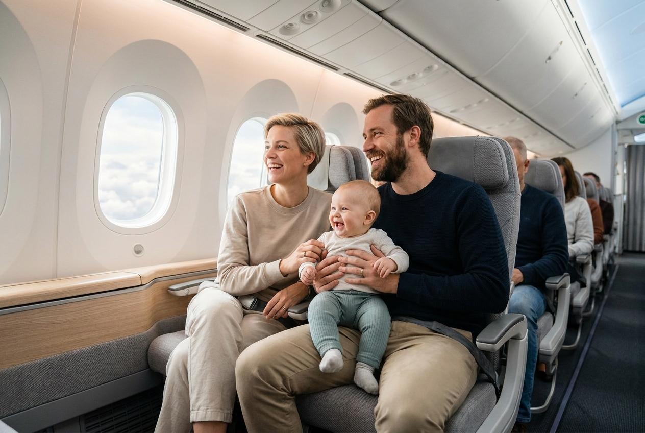 Tips voor het vliegen met een baby of peuter